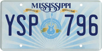 MS license plate YSP796