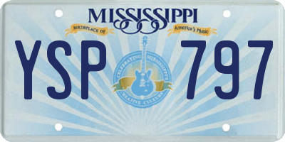 MS license plate YSP797