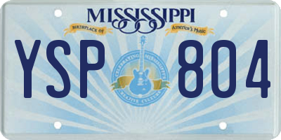 MS license plate YSP804