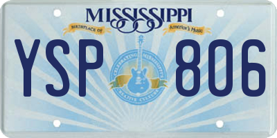 MS license plate YSP806