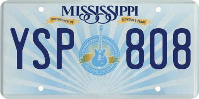 MS license plate YSP808