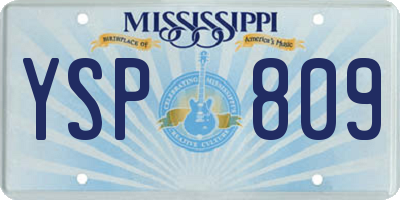 MS license plate YSP809