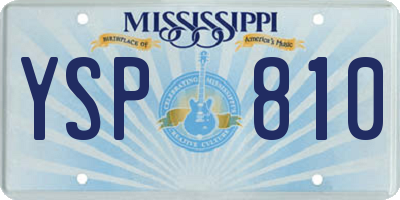 MS license plate YSP810