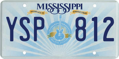 MS license plate YSP812