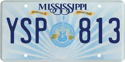 MS license plate YSP813