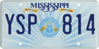 MS license plate YSP814