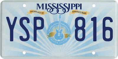MS license plate YSP816