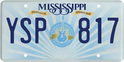 MS license plate YSP817