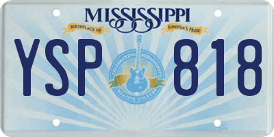 MS license plate YSP818