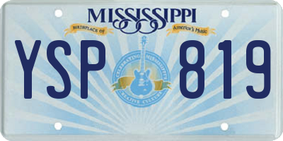 MS license plate YSP819