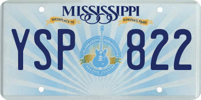 MS license plate YSP822