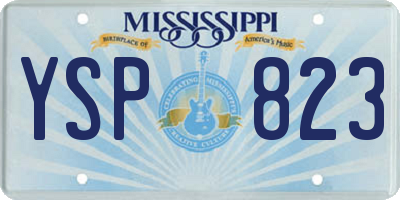 MS license plate YSP823