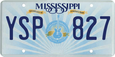 MS license plate YSP827