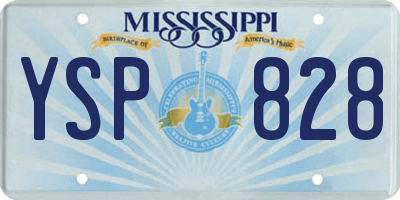 MS license plate YSP828