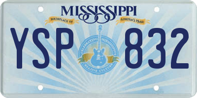 MS license plate YSP832
