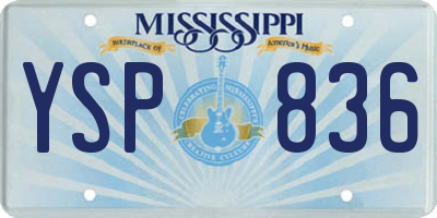 MS license plate YSP836