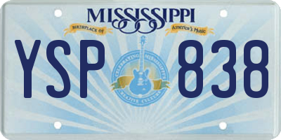 MS license plate YSP838