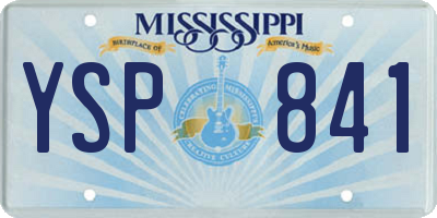 MS license plate YSP841
