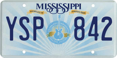 MS license plate YSP842