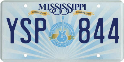MS license plate YSP844