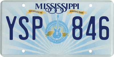 MS license plate YSP846