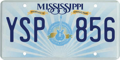 MS license plate YSP856