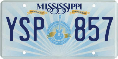 MS license plate YSP857