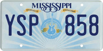 MS license plate YSP858