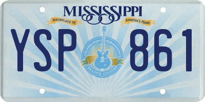 MS license plate YSP861