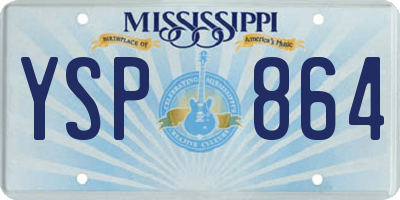 MS license plate YSP864
