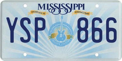 MS license plate YSP866