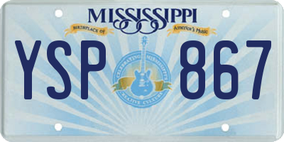 MS license plate YSP867