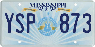 MS license plate YSP873