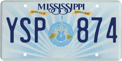 MS license plate YSP874