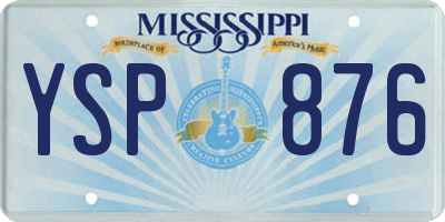 MS license plate YSP876