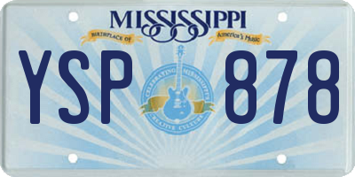 MS license plate YSP878