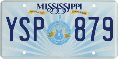 MS license plate YSP879