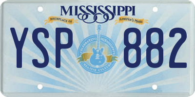 MS license plate YSP882