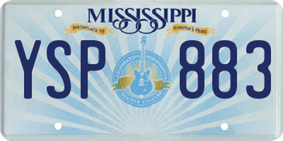 MS license plate YSP883