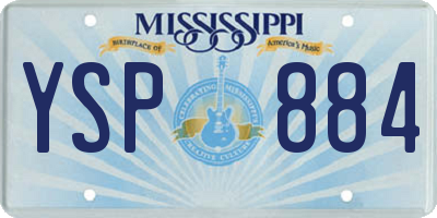 MS license plate YSP884