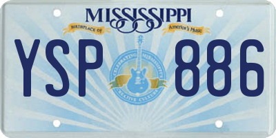 MS license plate YSP886