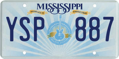 MS license plate YSP887