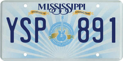 MS license plate YSP891