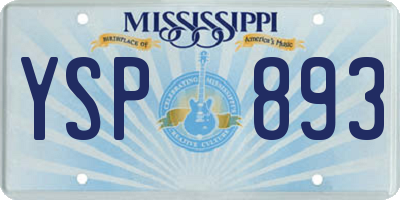 MS license plate YSP893