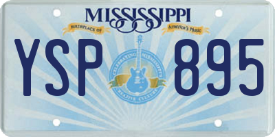 MS license plate YSP895