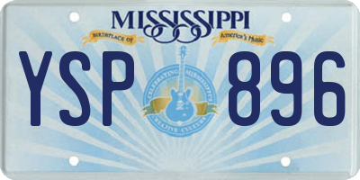 MS license plate YSP896