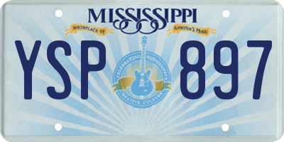 MS license plate YSP897