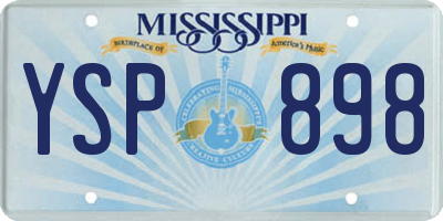 MS license plate YSP898