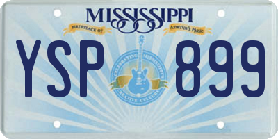 MS license plate YSP899