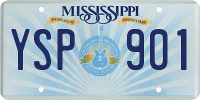 MS license plate YSP901